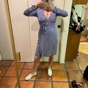 DVF Wrap Dress with long sleeve